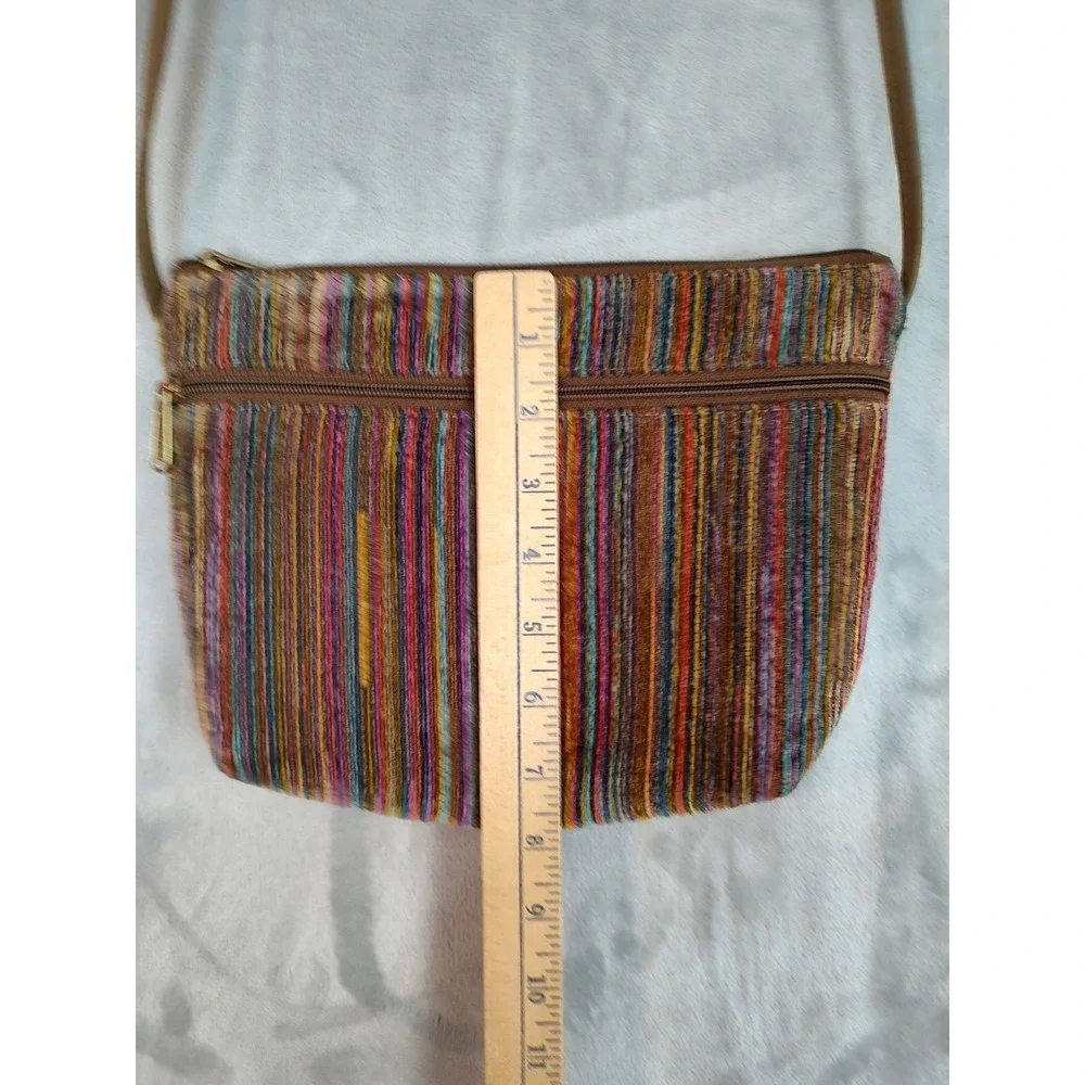 Danny K Beverly Hills Crossbody Bag‎ Multicolor Stripe Tapestry Adjustable USA - Picture 8 of 16